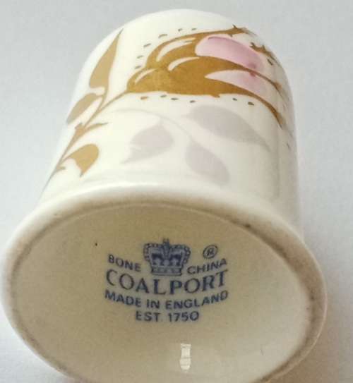 Lot of 8 vintage Coalport England porcelain thimbles