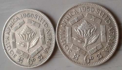 Nice 1950 union silver sixpence