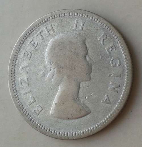 1954 Union silver 2 Shillings