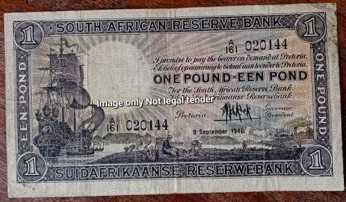 1946 M.H de Kock 1st issue 1 pound