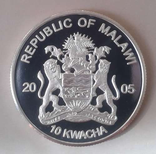 Scarce 2005 Malawi Endangered Wildlife proof 10 Kwacha (Pygmy Chimp)