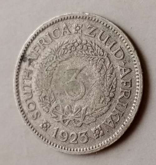1923 Union silver tickey (1st issue)