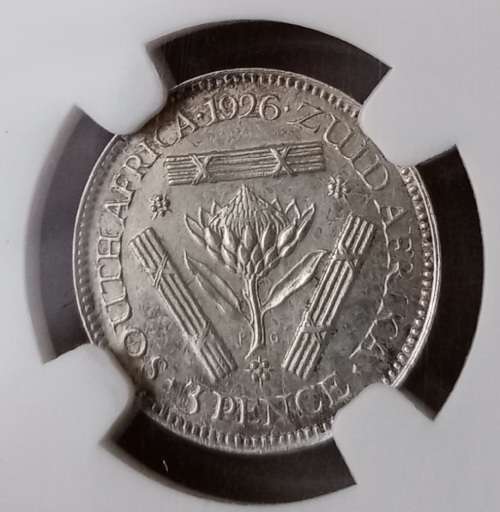 1926 Union silver tickey NGC AU Details