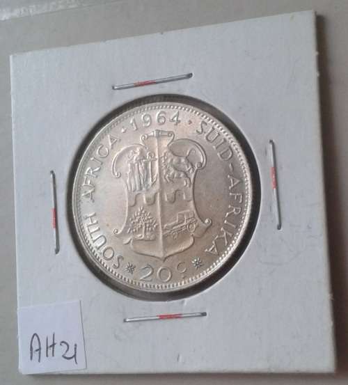 Lustrous 1964 Republic silver 20c.