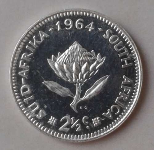 Scarce 1964 republic proof silver 2 1/2c