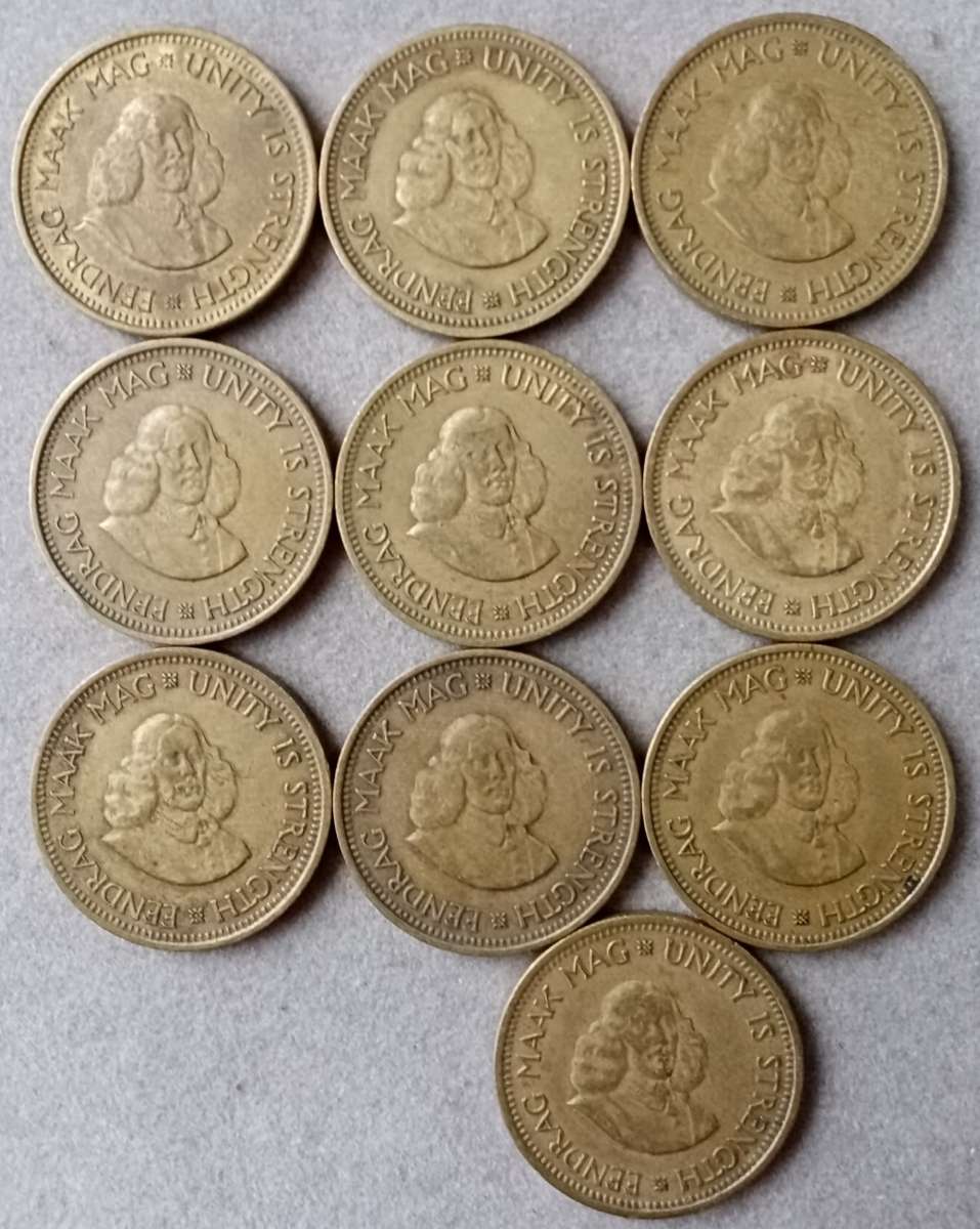 Lot of x10 republic 1/2c coins (1962)
