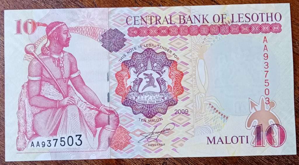 2009 Lesotho uncirculated 10 Maloti