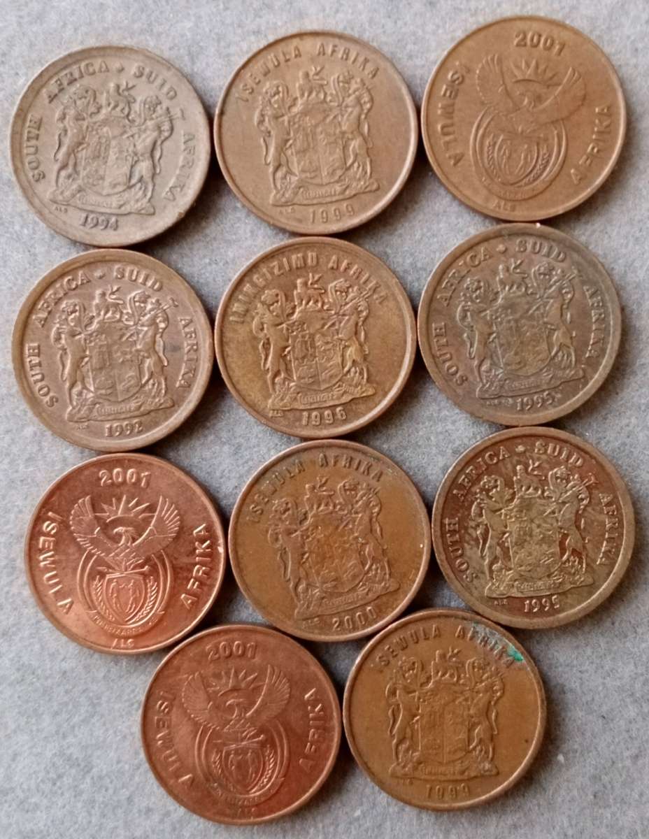 Lot of x11 republic 1c coins