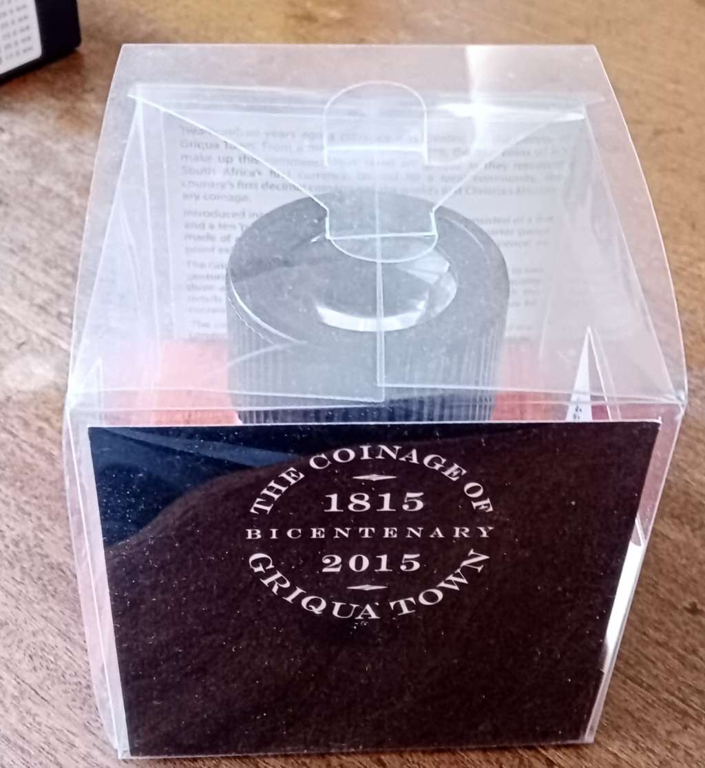 2015 Griqua proof R5 box with certificate and magnifier