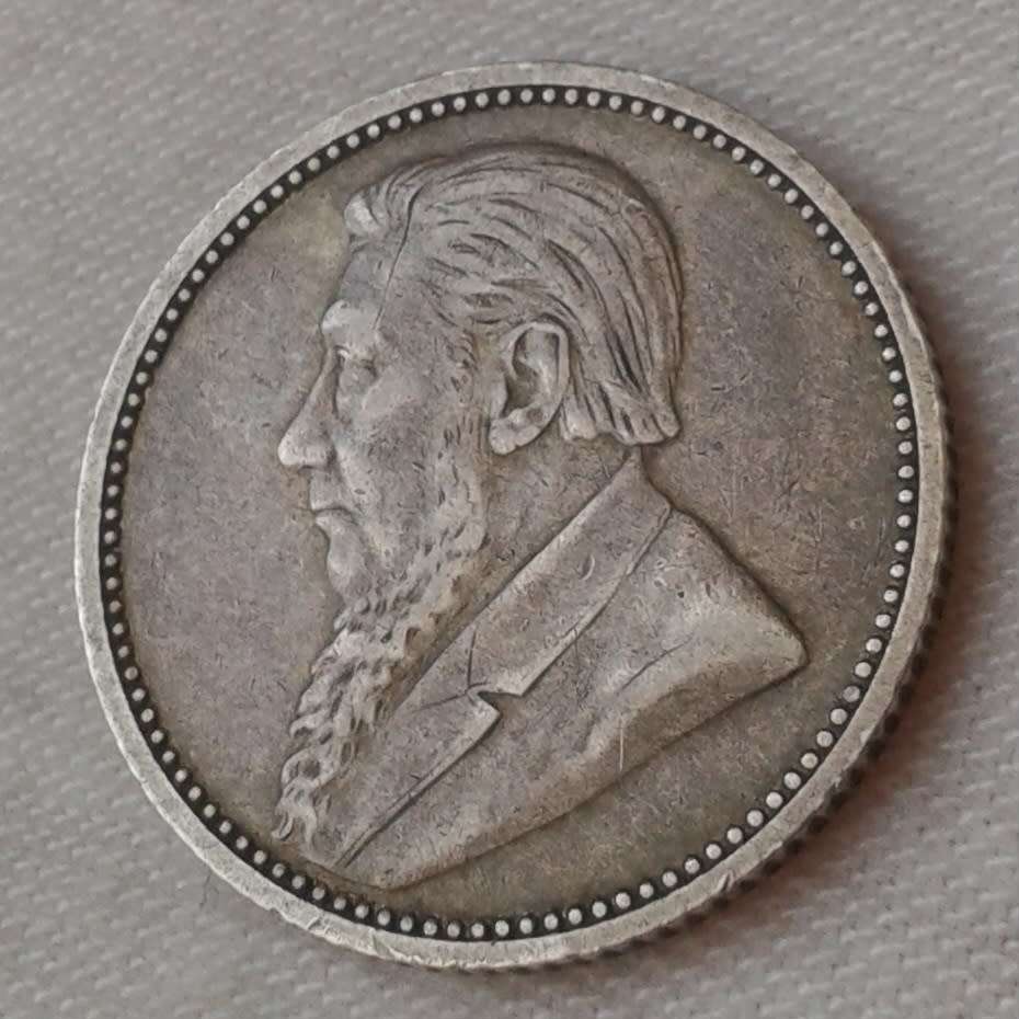 1894 ZAR Kruger silver sixpence in AXF