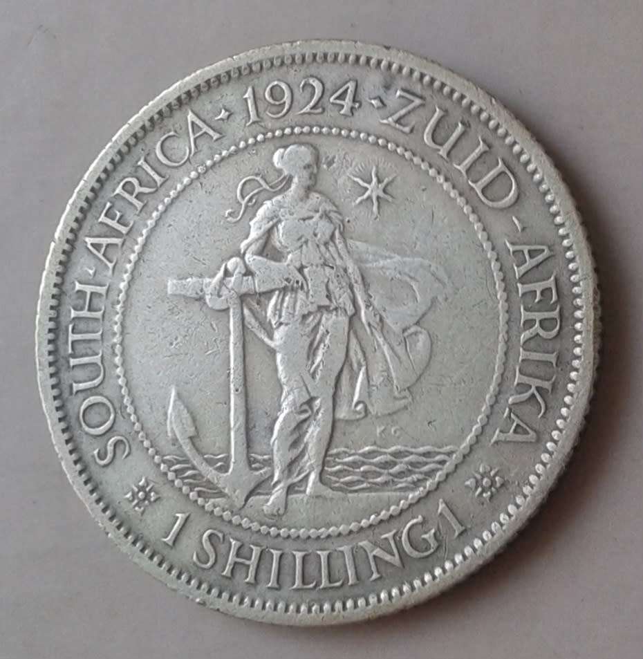 1924 Union silver shilling