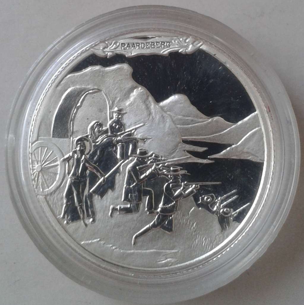 Scarce set of x5 Anglo-Boer War pure silver proof medallions (Mintage: 300)