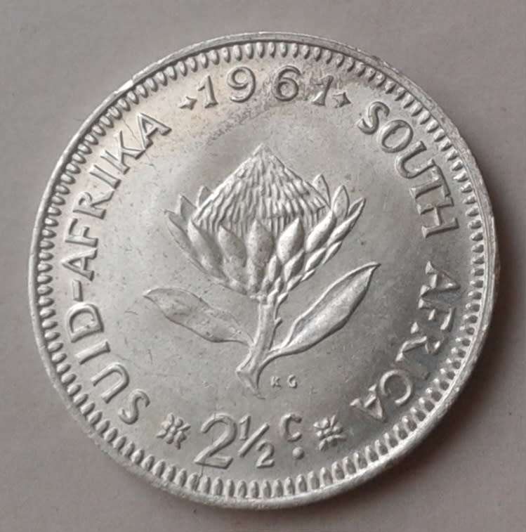 1961 Republic silver 2 1/2c in AU+