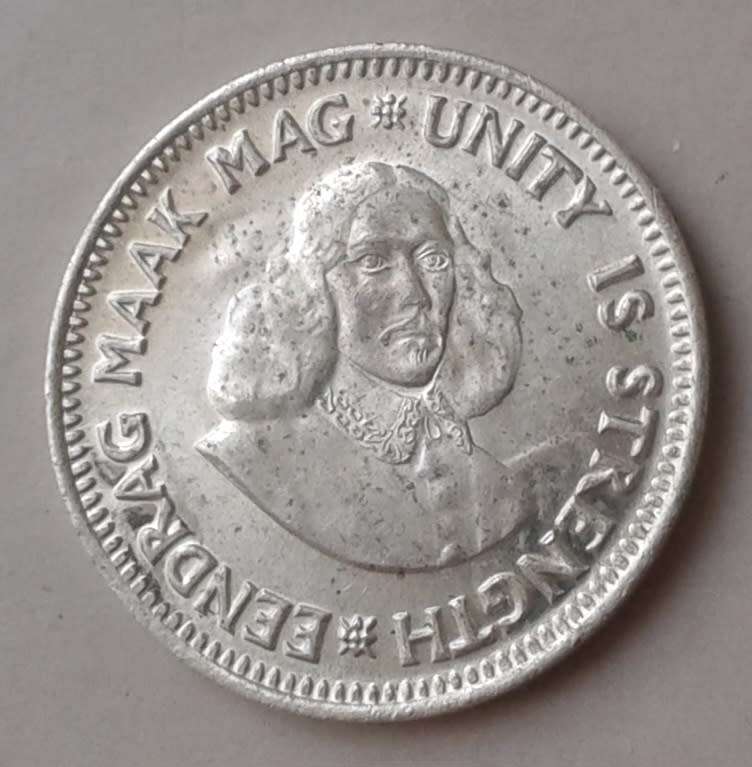 1961 Republic silver 2 1/2c in AU.