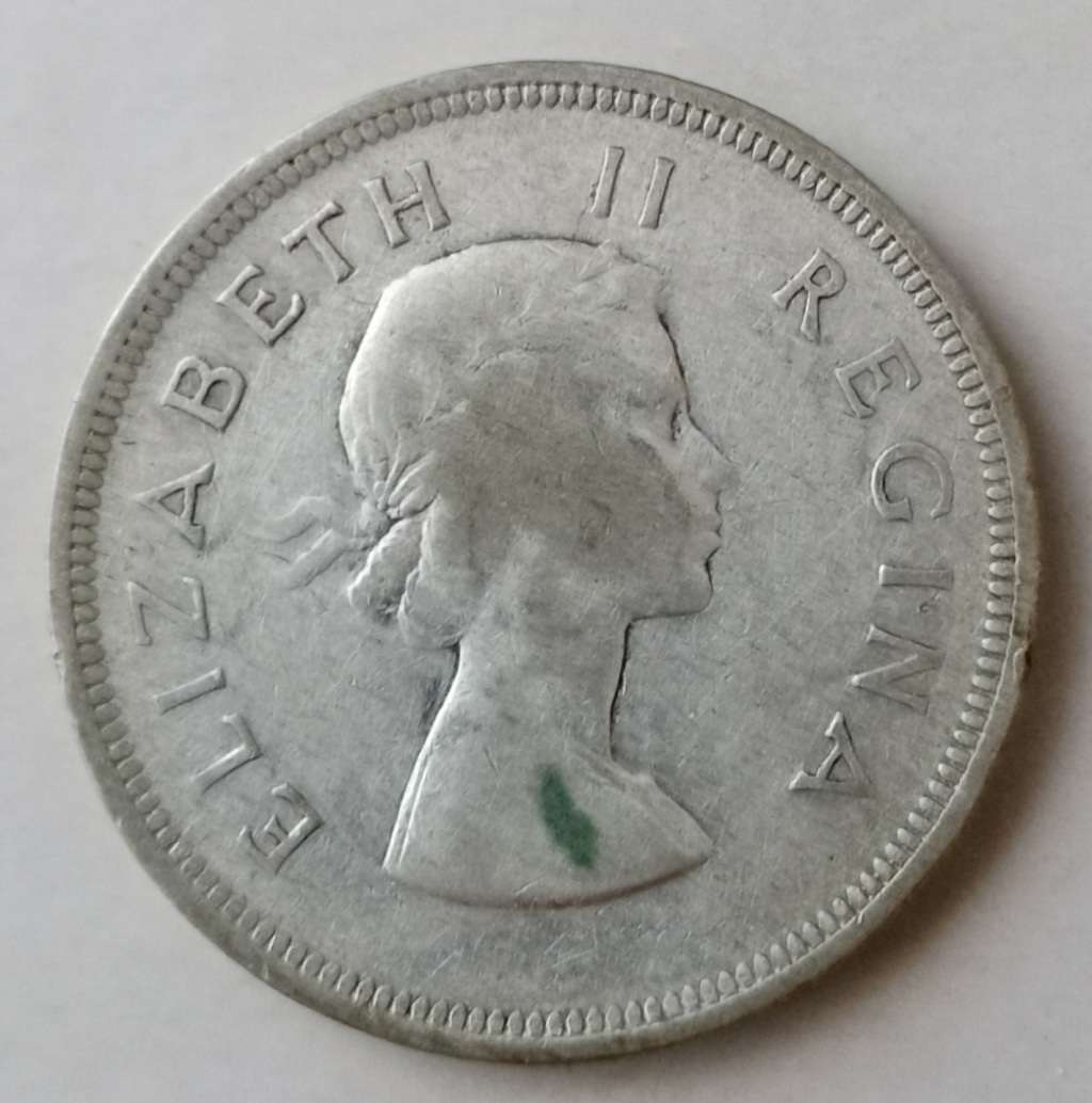 1955 Union silver 2 1/2 Shillings