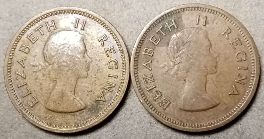 1955 and 1958 Union 1/4 penny set.
