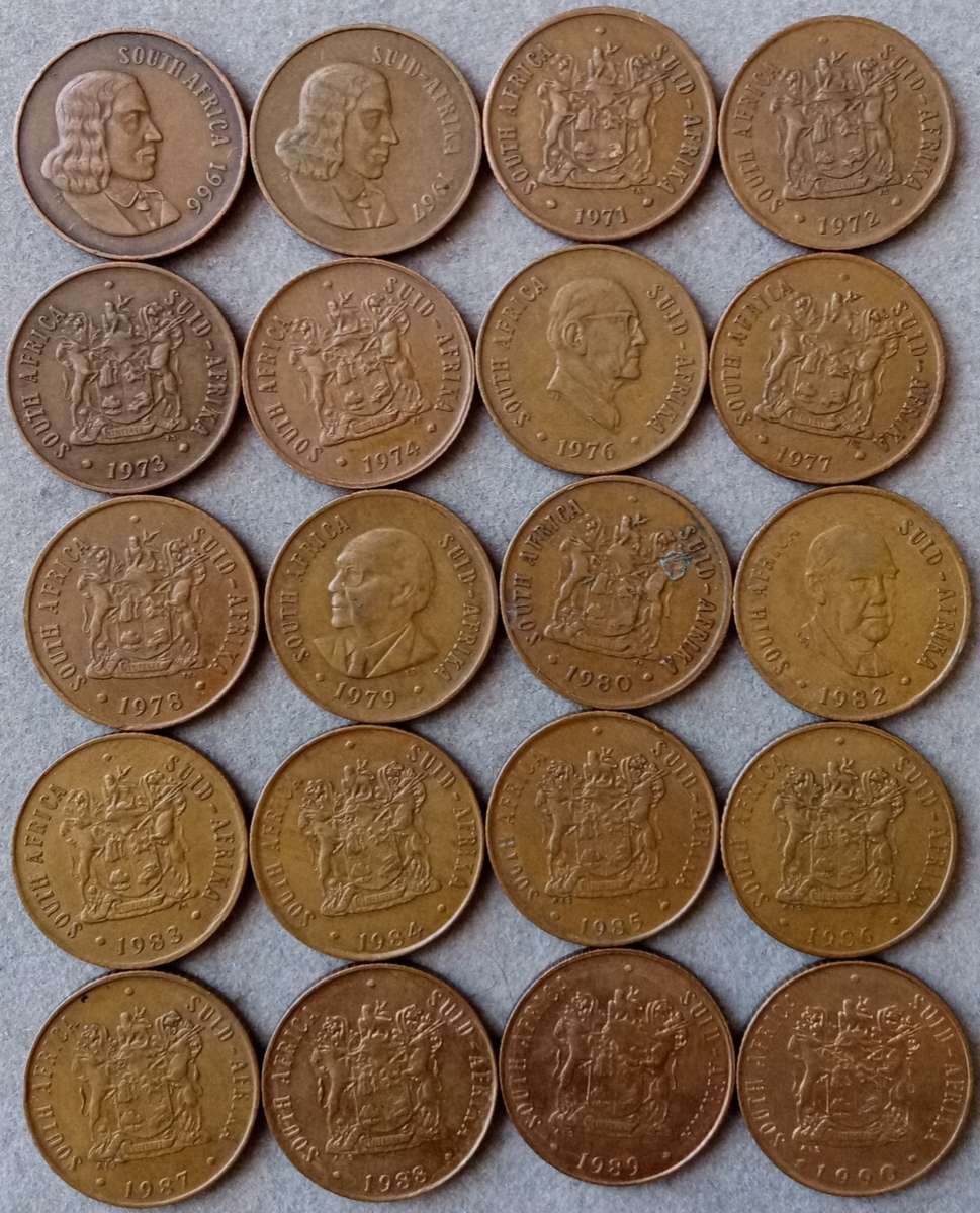 Lot of x20 republic 2c coins (1966-1990)