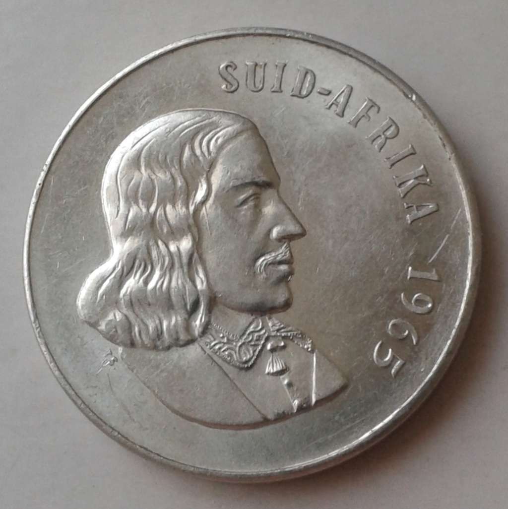 1965 Afrikaans 50c with proof details