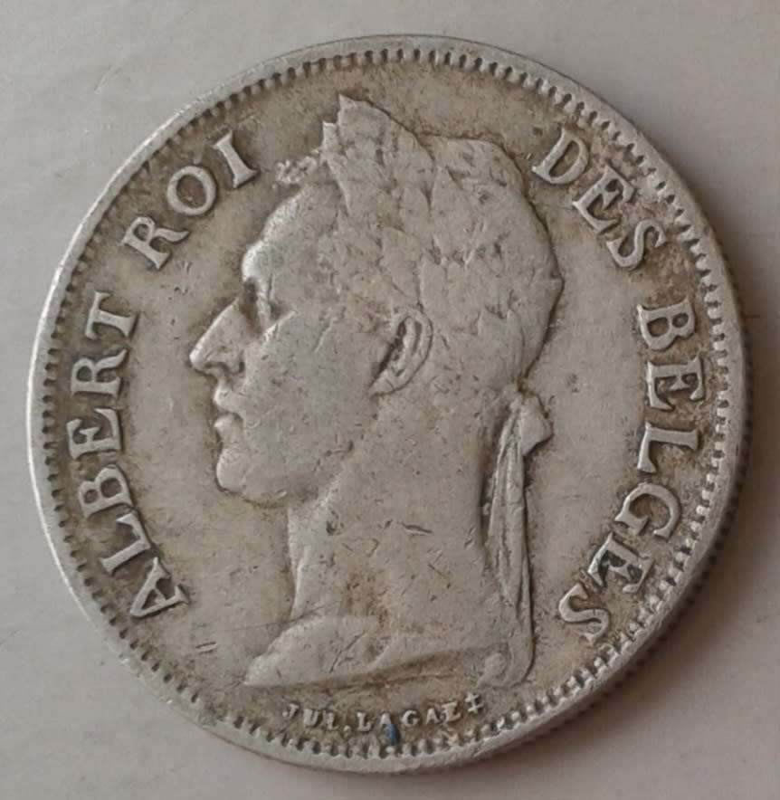 1925 Belgian Congo 50 Centimes