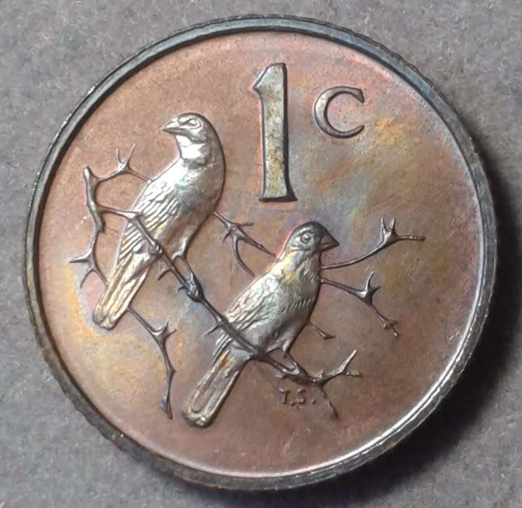 Nice 1967 Afrikaans uncirculated 1c.