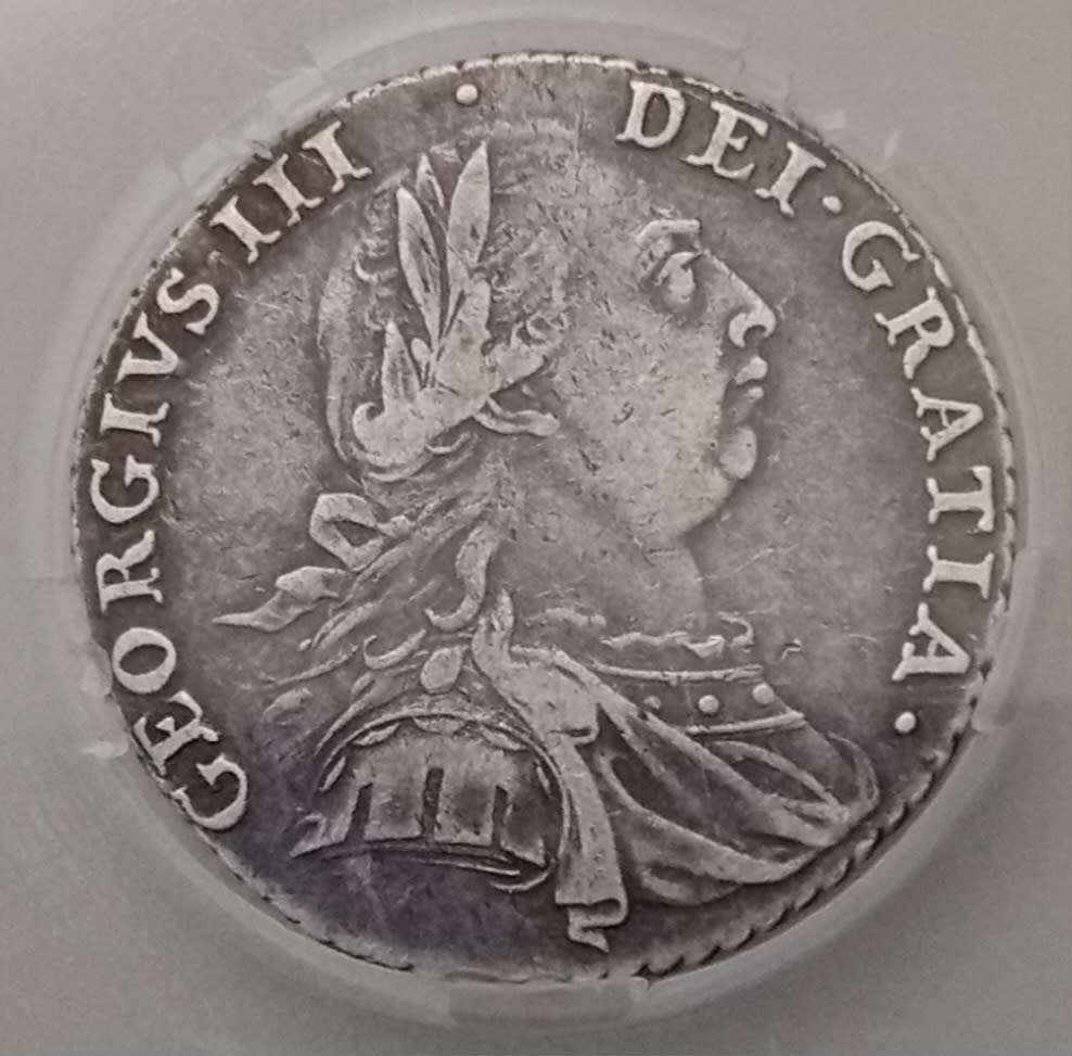 1787 Great Britain silver shilling SANGS VF20