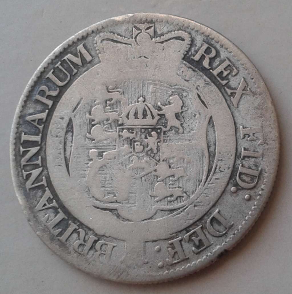 1817 British silver half crown