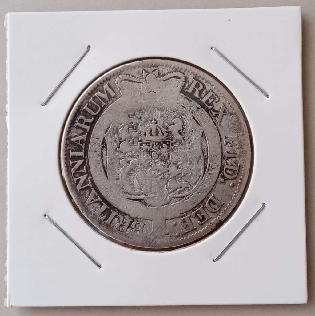 1817 British silver half crown
