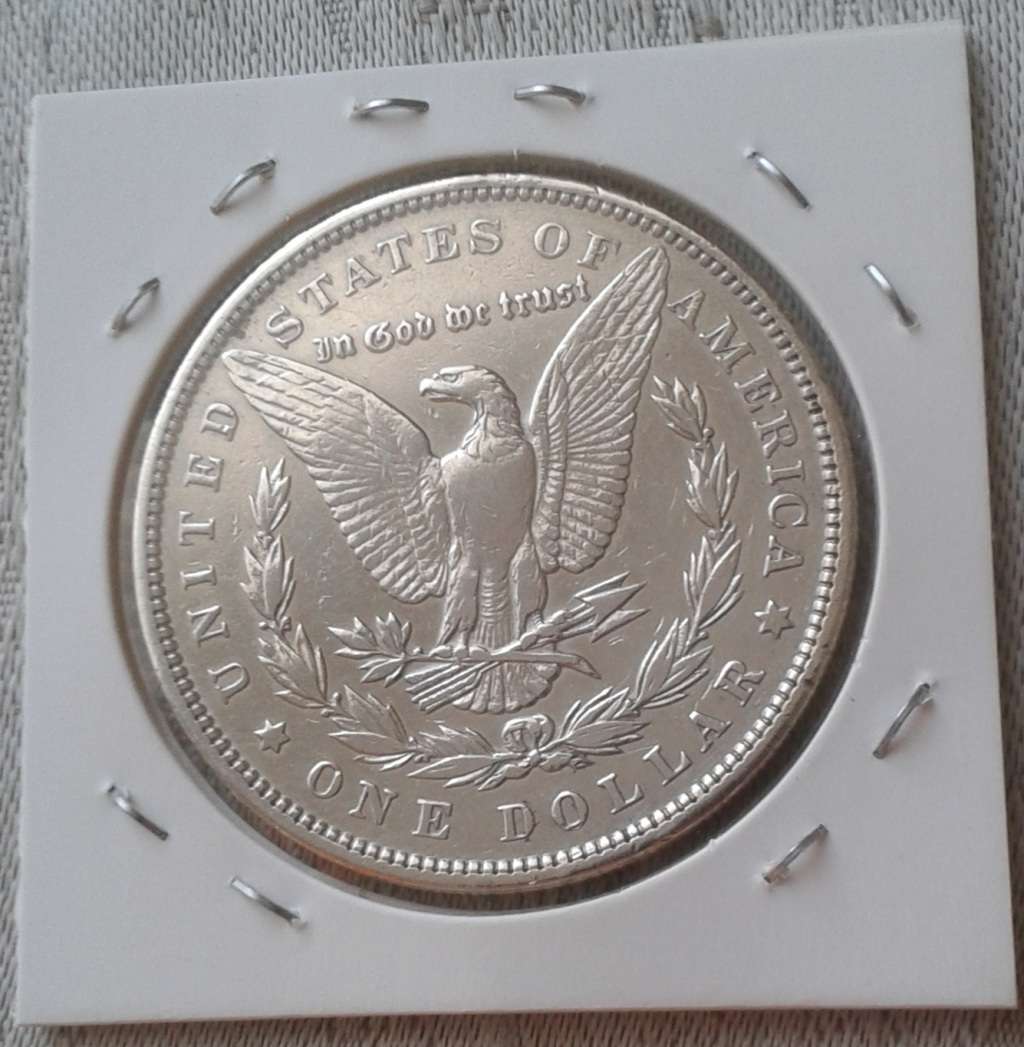 1889 USA silver Morgan dollar (Philadelphia Mint) with VF+ details