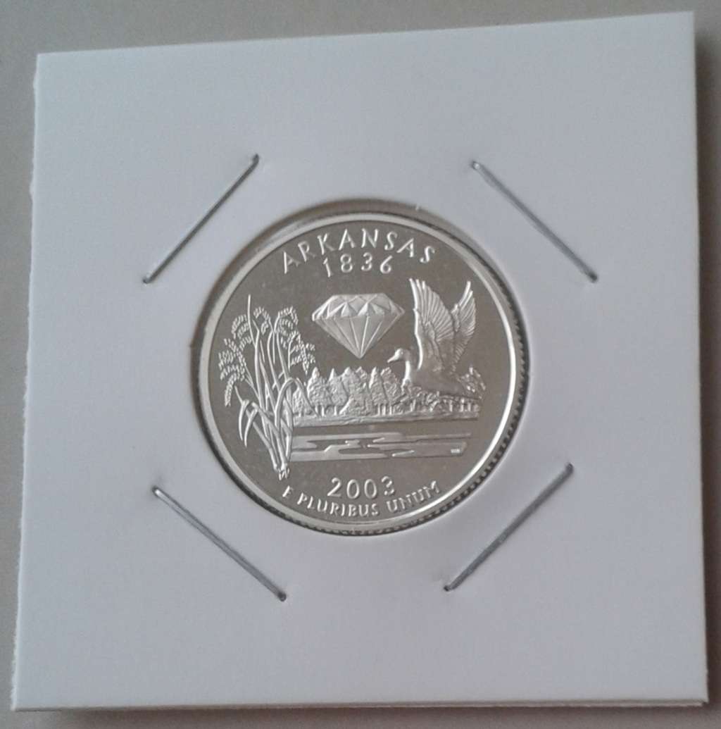2003 S USA proof silver quarter (Arkansas)