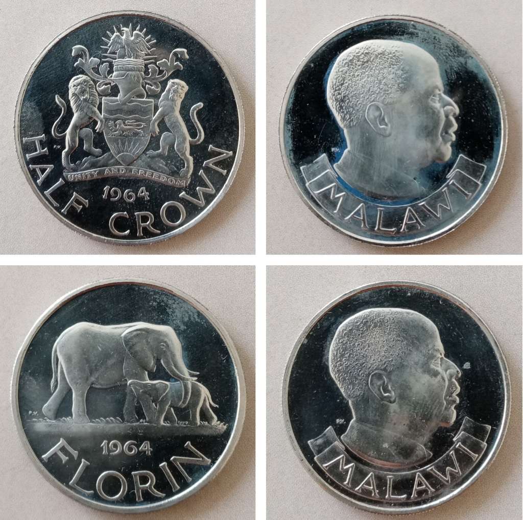 1964 Malawi proof set of 4 coins in original box (mintage: 10000)