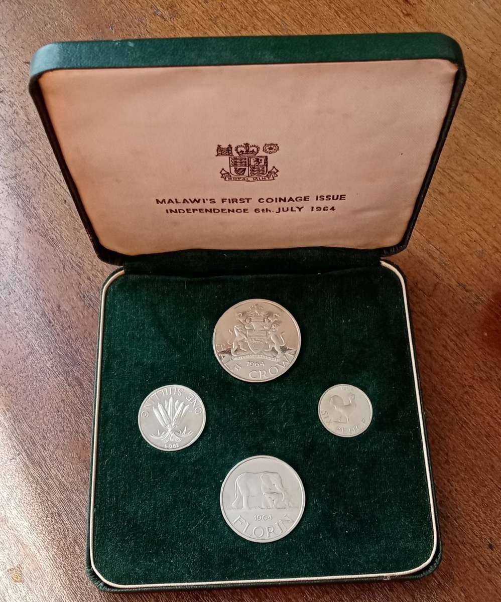 1964 Malawi proof set of 4 coins in original box (mintage: 10000)