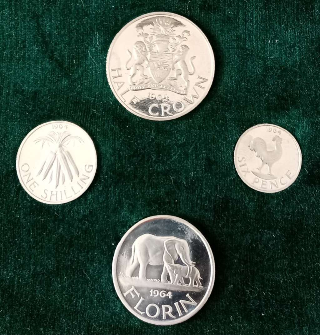 1964 Malawi proof set of 4 coins in original box (mintage: 10000)