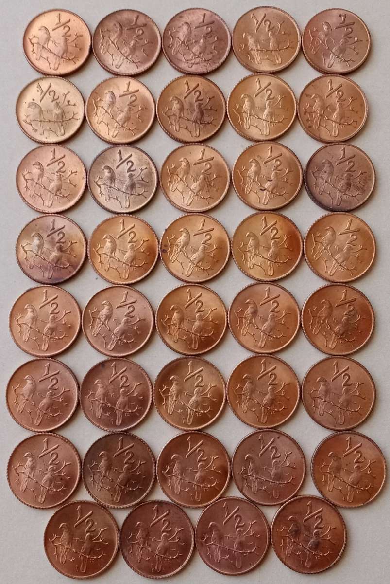 1970 Republic 1/2c in lustrous uncirculated condition