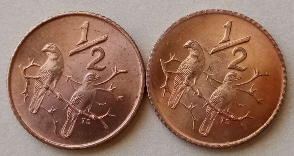 1970 Republic 1/2c in lustrous uncirculated condition