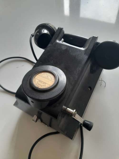 Antique Siemens Bakelite Telephone 1930`s WALLMOUNT