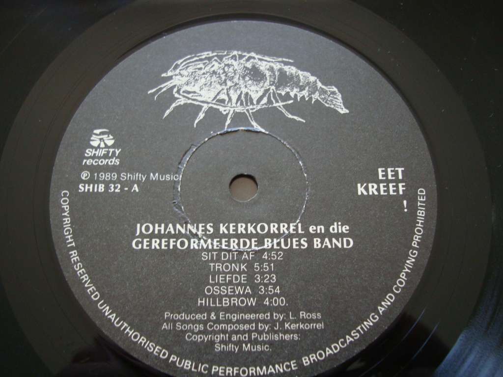 Johannes Kerkorrel en die Gereformeerde blues Band - Eet Kreef! LP
