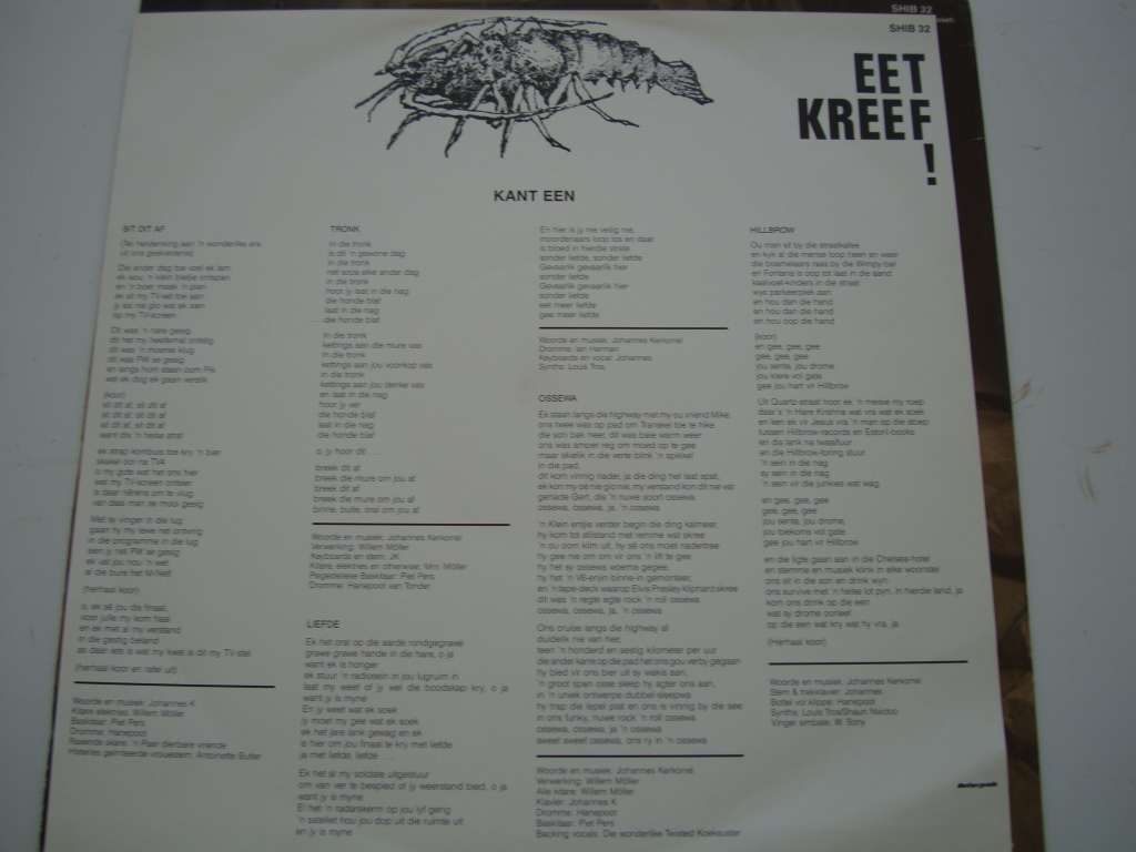 Johannes Kerkorrel en die Gereformeerde blues Band - Eet Kreef! LP