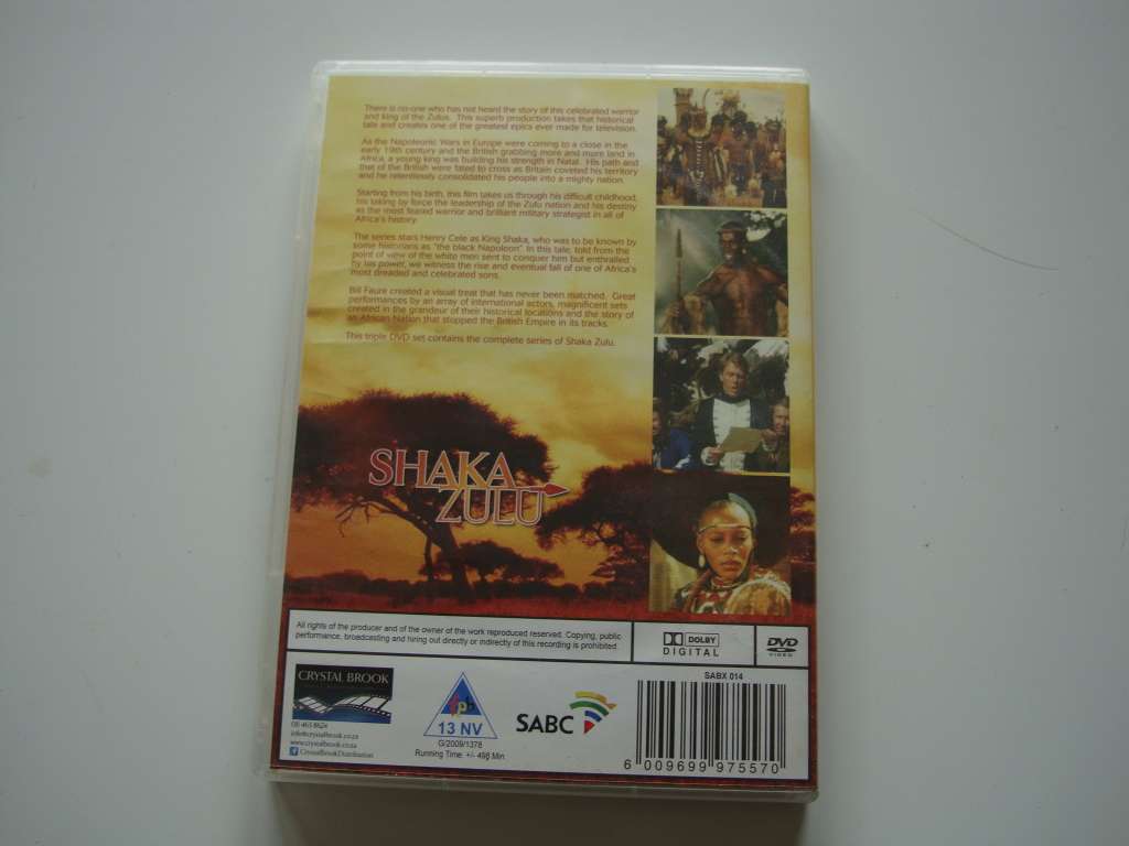 Shaka Zulu TV Series 3 disc boxset DVD