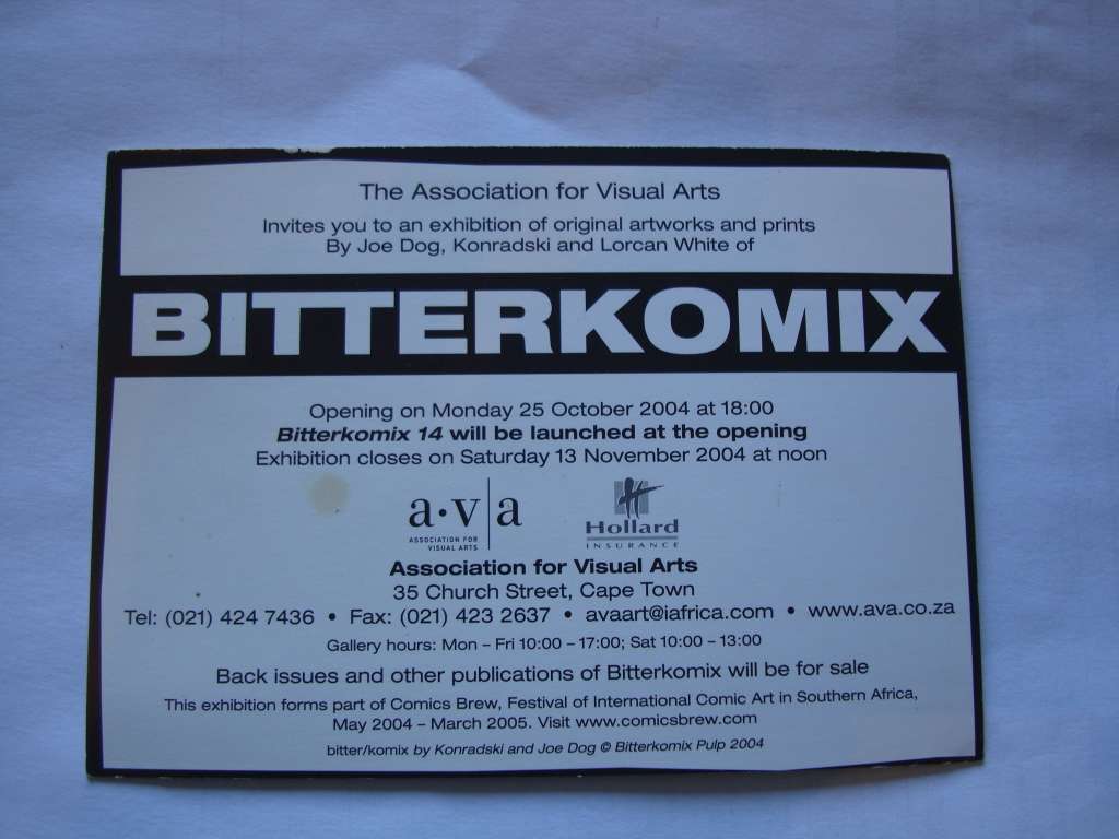 Bitterkomix postcard 2004