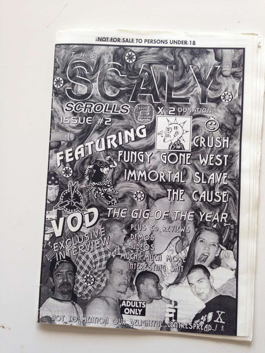 Scaly Scrolls no.2 diy RSA punk & metal fanzine 1996
