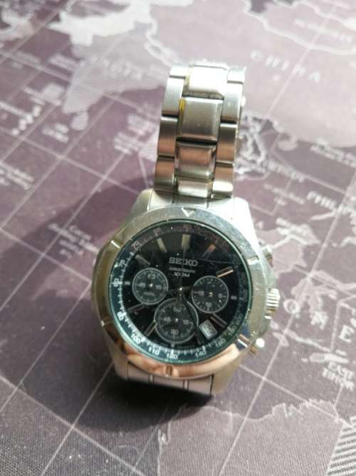 Silver Seiko Chronograph 100m