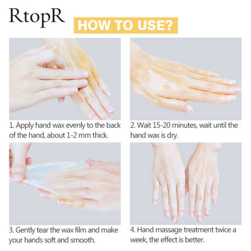 RtopR Hands Paraffin Moisturizing, Hydrating, Exfoliating, Nourish,Peel Off Hand Wax Mask