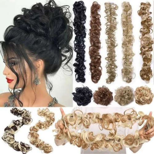 Modern Adjustable Curly Hair Messy Styling Bun Accessories Hairpiece
