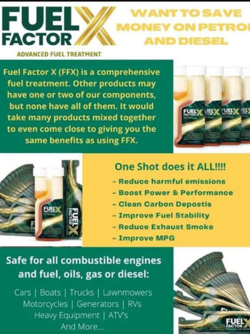 FX Fuel Factor Advanced Fuel Petrol and Diesel Fuel Saving Treatment Bottle /Sachets