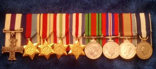 ORIGINAL WW2 MINIATURE MEDAL BAR TO AN AUSTRALIAN COMBATANT