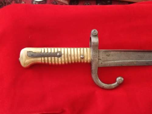 RARE ORIGINAL1866 PATTERN FRENCH CHASSEPOT BAYONET BY STEHLIN ARSENAL
