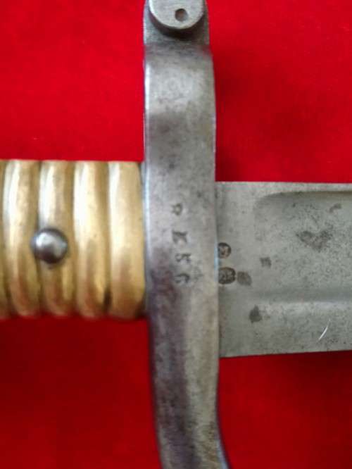 RARE ORIGINAL1866 PATTERN FRENCH CHASSEPOT BAYONET BY STEHLIN ARSENAL