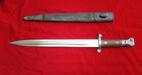 ORIGINAL 1888 PATTERN LEE METFORD BOER WAR BAYONET, BY RARE MAKER "MOLE"