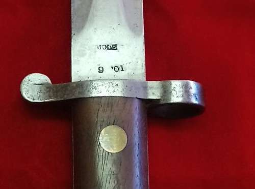 ORIGINAL 1888 PATTERN LEE METFORD BOER WAR BAYONET, BY RARE MAKER "MOLE"