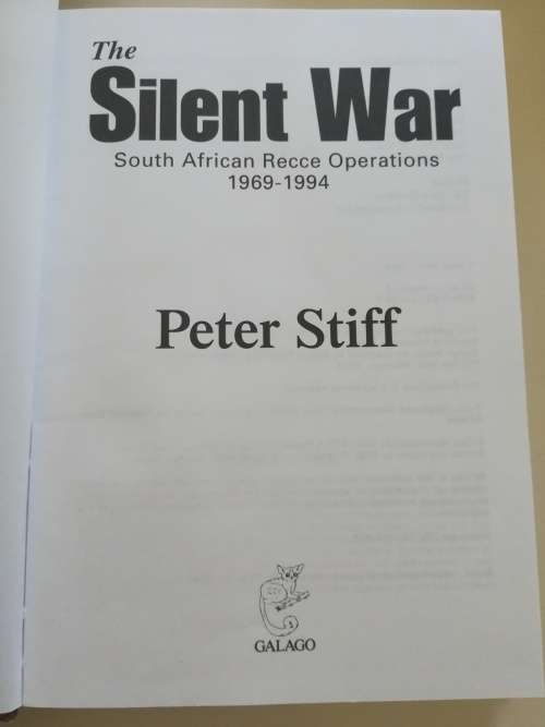 The Silent War Peter Stiff,